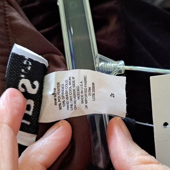 Vintage Brown Velour Maxi Skirt Pull On Elastic Waist Women's 2XL Bohemian NEW - Picture 5 of 8